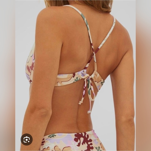 Beach Riot Abstract Floral Bikini Top - Picture 2 of 6